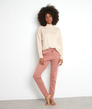 Picture of TAYLOR PASTEL PINK KNIT TROUSERS