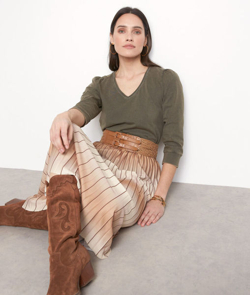Picture of MARGOT KHAKI ORGANIC COTTON T-SHIRT