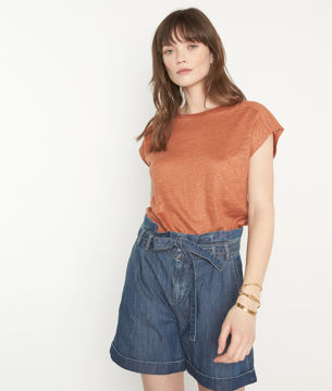Picture of MARCEAU CARAMEL LINEN T-SHIRT