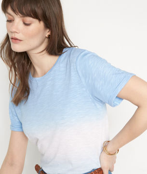 Picture of MIKE SKY-BLUE TIE-DYE COTTON T-SHIRT