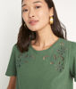 Picture of MALAGA GREEN OPENWORK COTTON T-SHIRT
