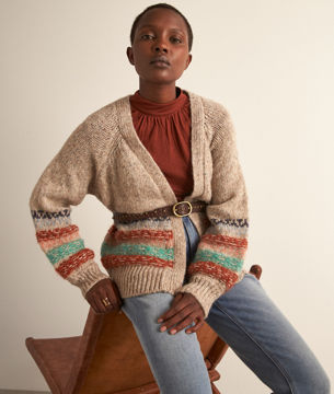 Picture of FOEBE BRICK LOOSE-FIT VISCOSE AND WOOL TOP