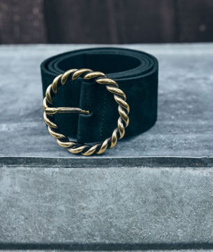 Picture of DONNA GREEN SUEDE BELT WITH INTRICATE BUCKLE