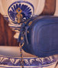 Picture of FEVER BLUE SNAKESKIN-EFFECT LEATHER SHOULDER BAG