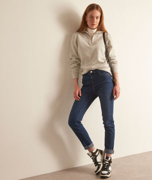 Picture of FARO GREY HIGH-NECKED COTTON SWEATSHIRT