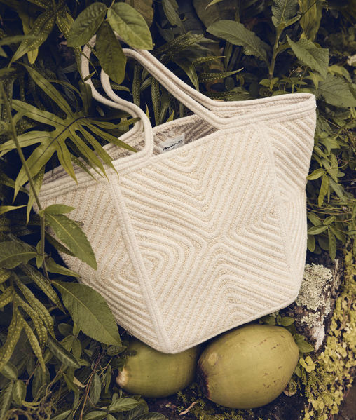 Picture of FAUST ECRU LUREX AND COTTON CABAS TOTE