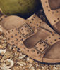 Picture of VIRGIL BEIGE LEATHER DOUBLE-STRAP MULES