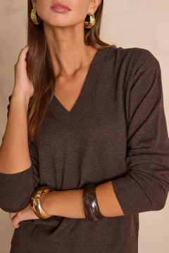 Picture of BOB V-NECK JUMPER IN WOOL