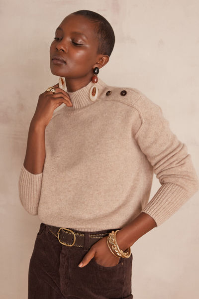 Picture of BRADLEY TURTLENECK JUMPER IN 100% CASHMERE - 4 PLY