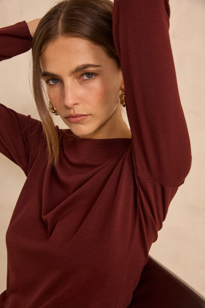 Picture of TANGUY COTTON BLEND BOAT NECK T-SHIRT