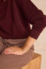 Picture of BURGUNDY LONG-SLEEVED BLENDED WOOL SWEATER ANNETTE