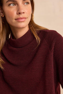 Picture of BURGUNDY LONG-SLEEVED BLENDED WOOL SWEATER ANNETTE
